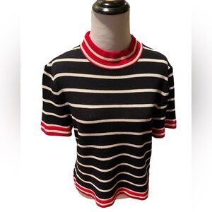 St John Sport Turtleneck Short Sleeve Top